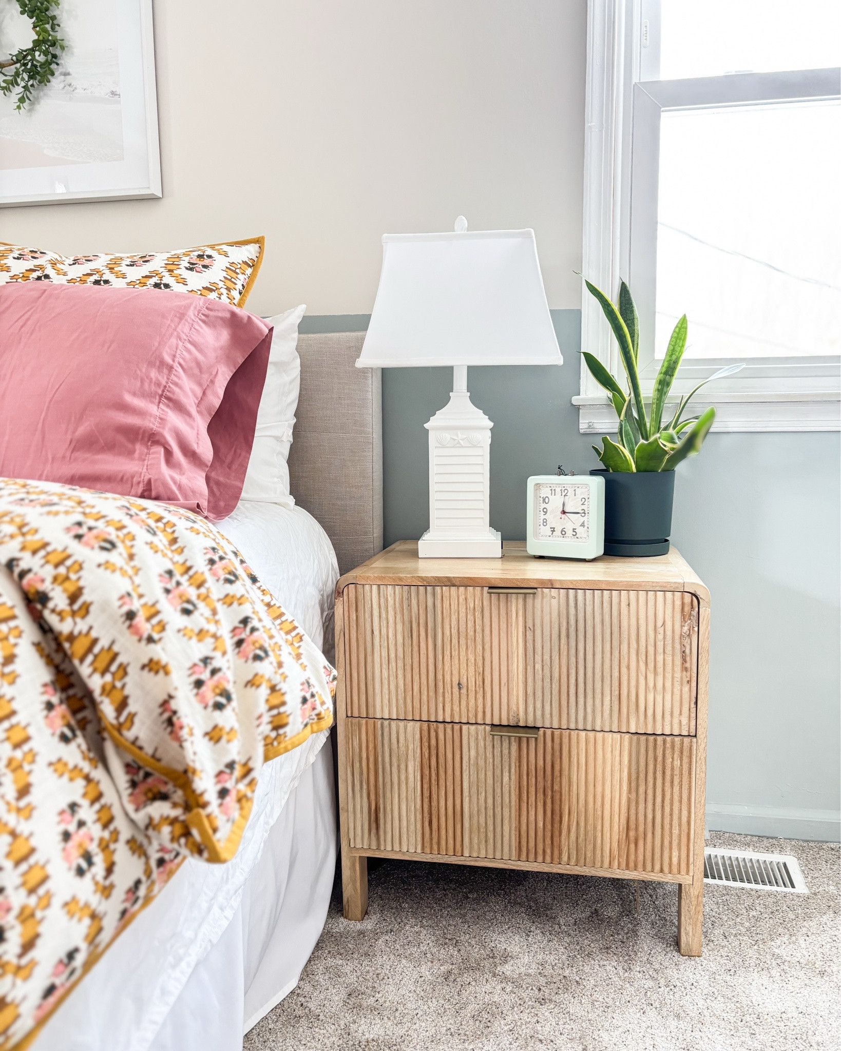 Our master bedroom isn’t fully finished yet, but it is one of my favorite rooms in the house. I got the wall color idea from a trip we took to Newport, RI and the textures and artwork carry that surfer vibe all the way through. Some of these links are exact and others are a close match. Also check out some of the lamps I’m scoping out for in here. Haven’t been able to decide on one yet. 

#LTKHome