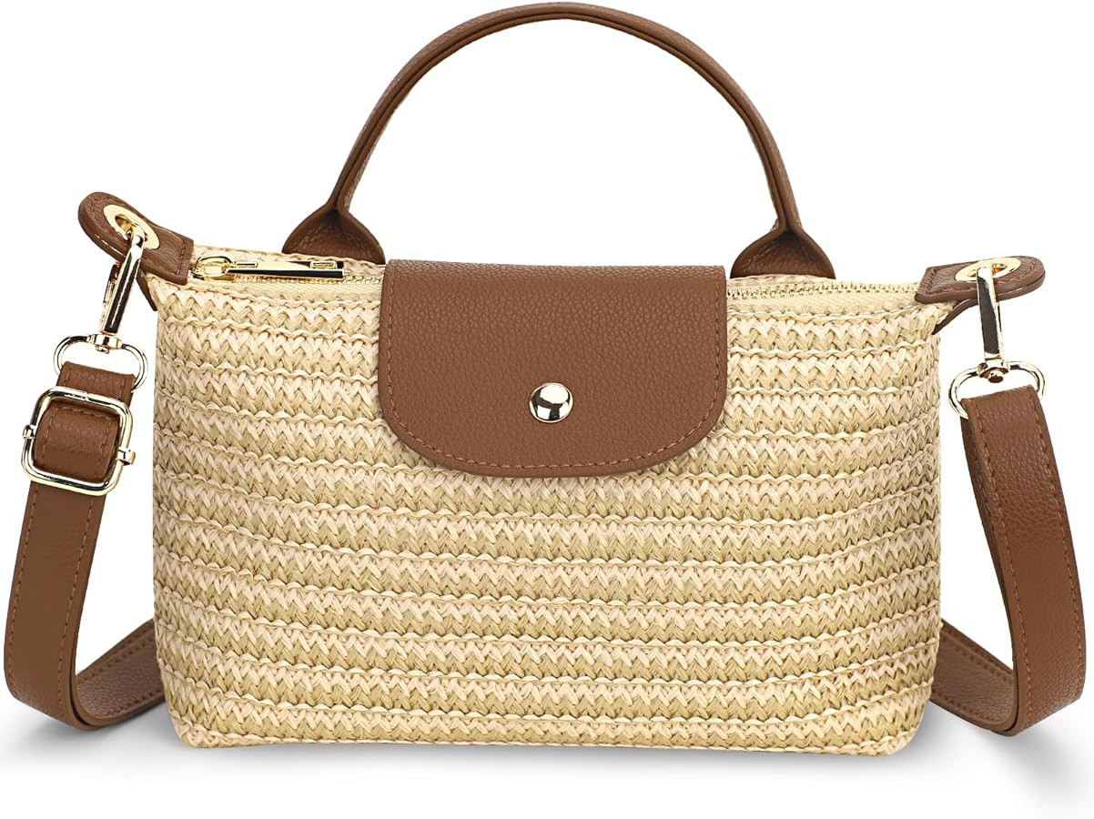 BBORGDC Straw Crossbody Bag for Women, Small Woven Mini Tote Purse, Summer Beach Shoulder Handbag with Top Handle, RFID, Lightweight Travel Daily Bag: Handbags: Amazon.com | Amazon (US)