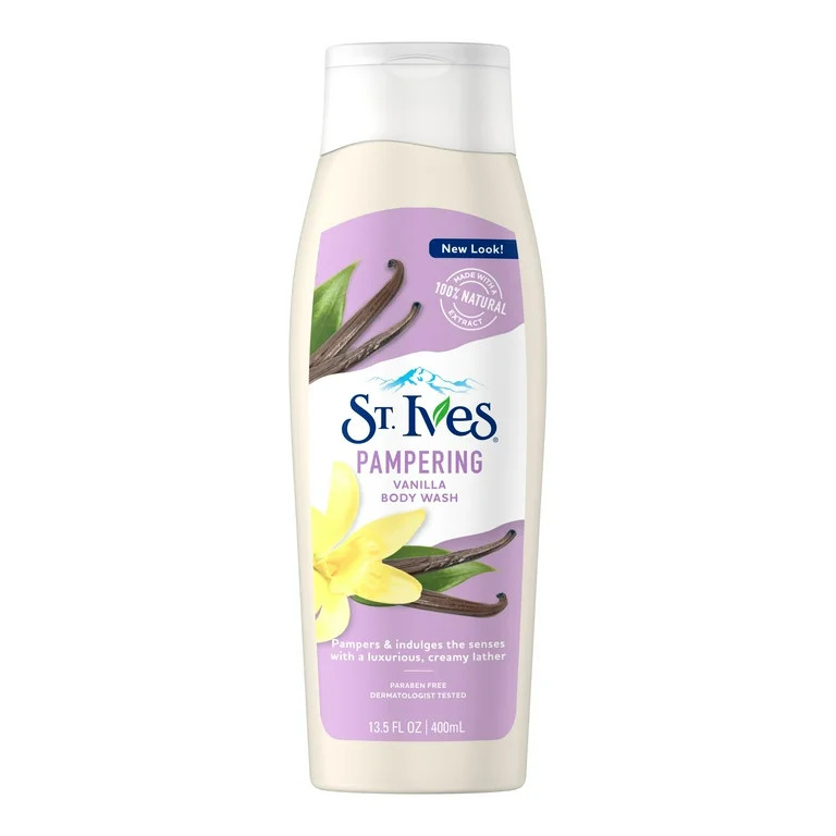 St. Ives Pampering Body Wash Vanilla 13.5 oz | Walmart (US)