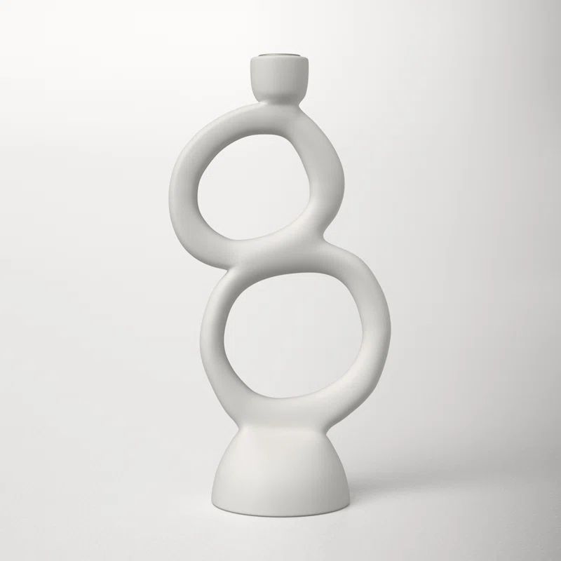 Candle Holder Ecomix Rough Sophistication Double White | Wayfair North America
