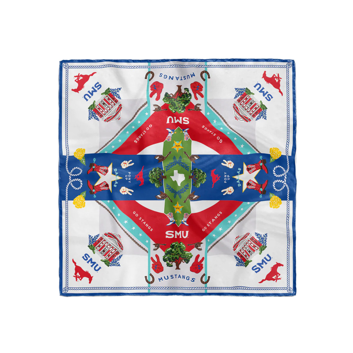 SMU Mustangs Saturday Scarf™ | Saturday Silks