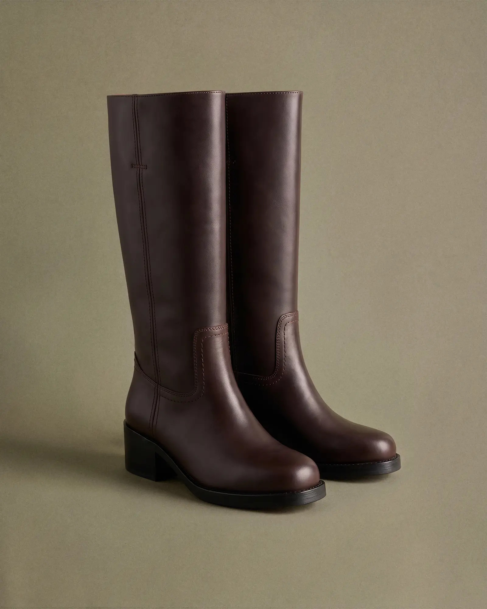 Italian Leather Block Heel Boot | Quince