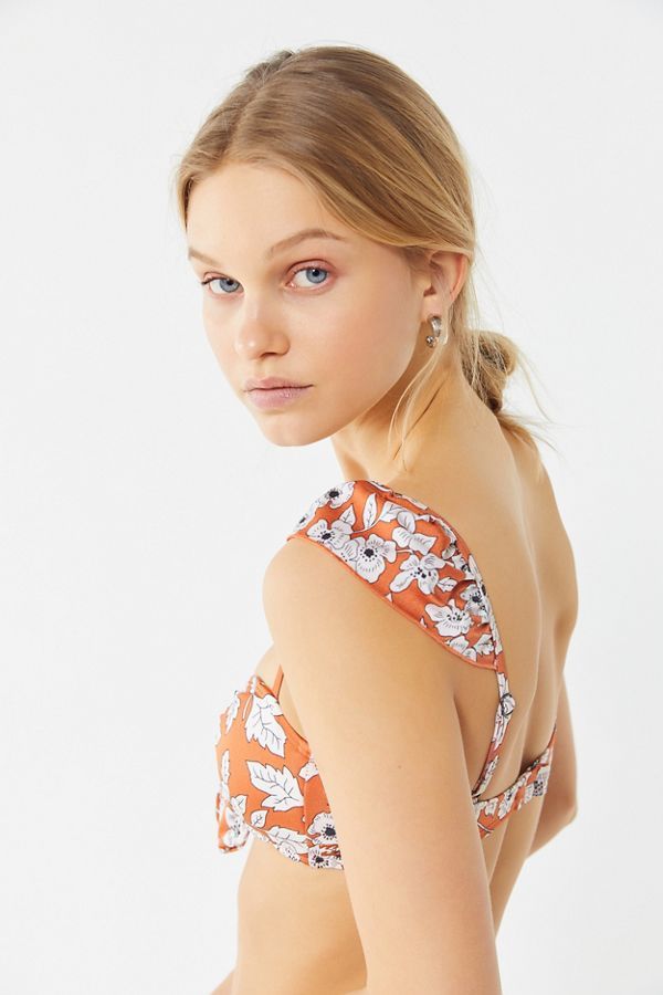 Billabong UO Exclusive Floral Cap Sleeve Bikini Top | Urban Outfitters (US and RoW)