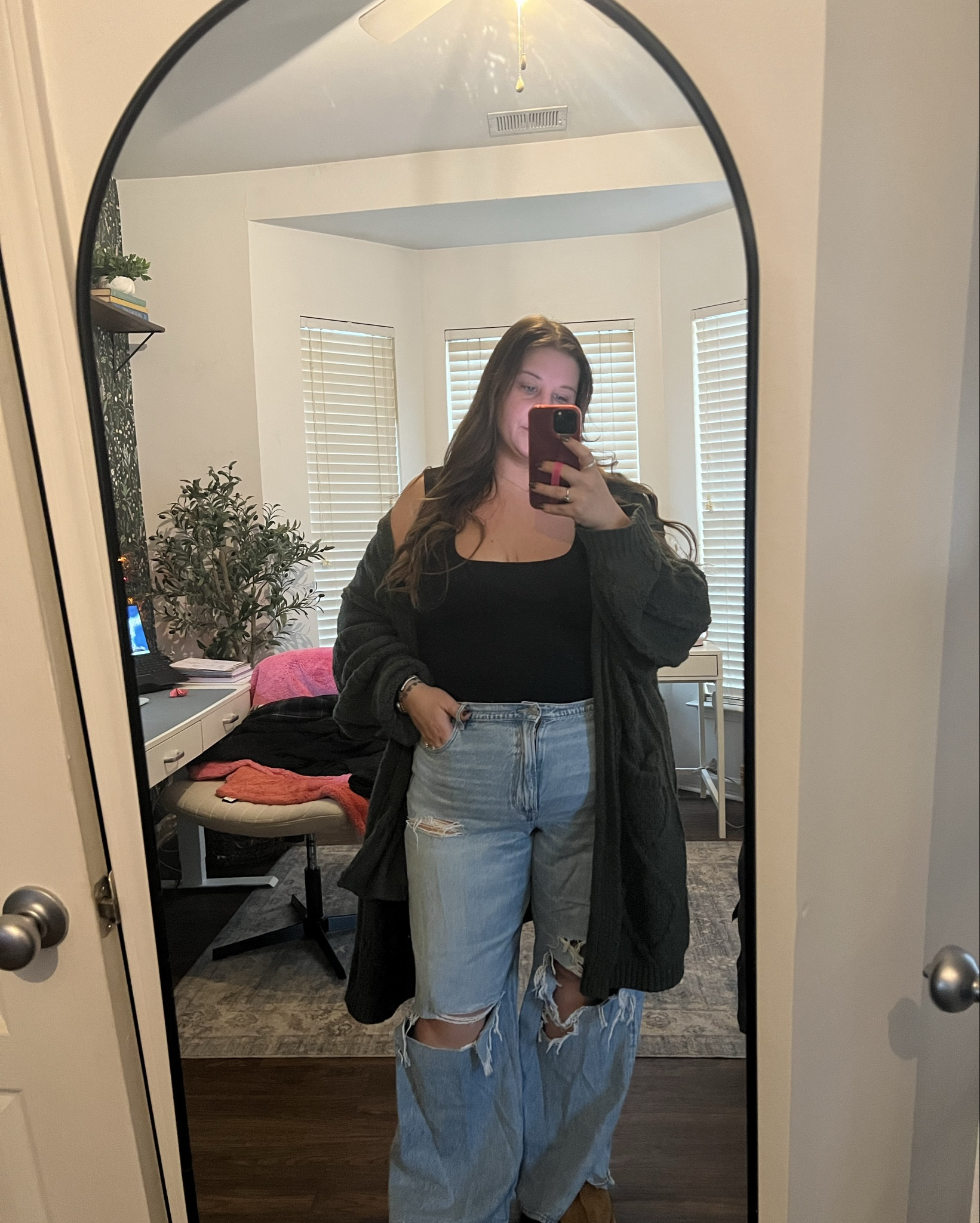 12.9 #ootd for #wfh comfy but cute! 
Abercrombie is 20% off today for this bodysuit! 

#LTKHoliday #LTKSeasonal #LTKGiftGuide