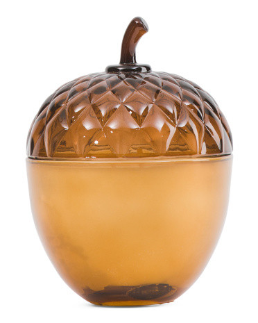 10oz Figural Acorn Glass Jar Scented Candle With Lid | TJ Maxx
