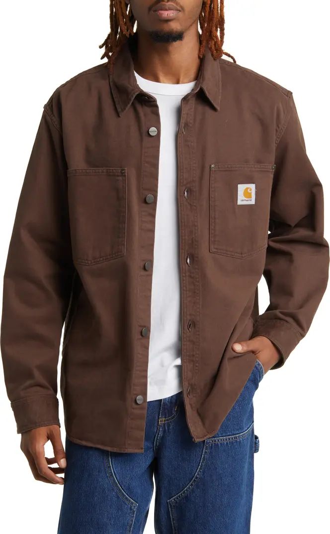 Carhartt Work In Progress Derby Cotton Twill Button-Up Shirt Jacket | Nordstrom | Nordstrom