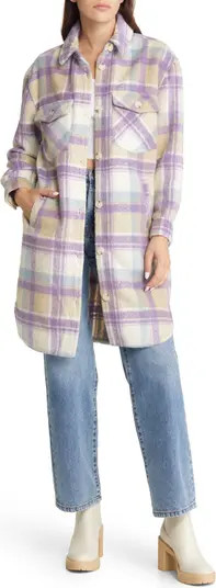 Plaid Long Shacket | Nordstrom Canada