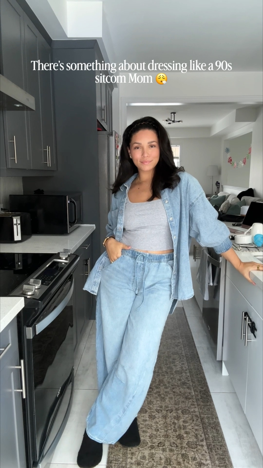 Winter Blues outfit, the most comfortable denim, denim that feels like sweatpants, tencel denim, denim on denim fit 