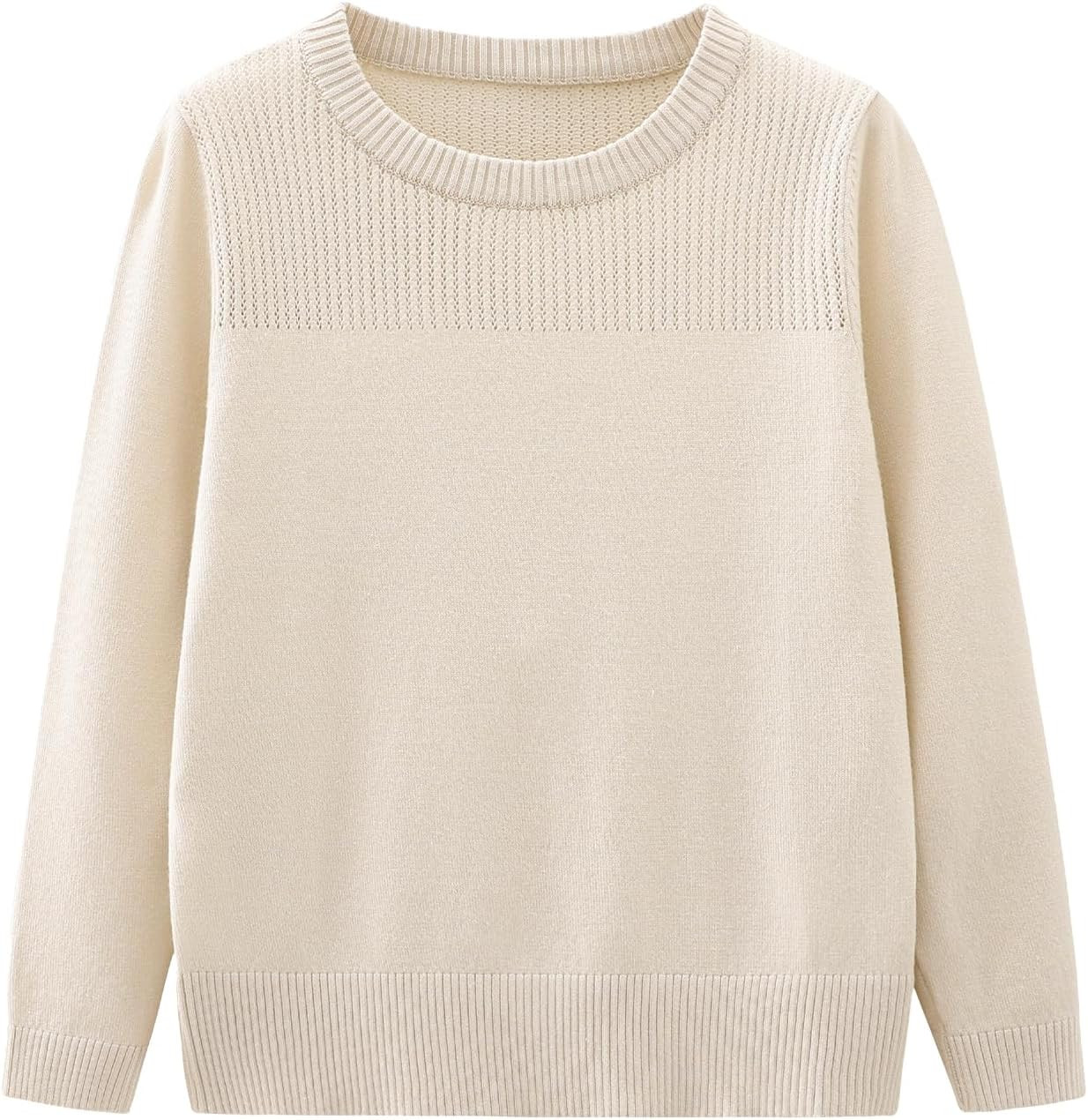 Girls Sweater Hollow Out Casual Fall Pulover Sweater Top 5-14 Y | Amazon (US)