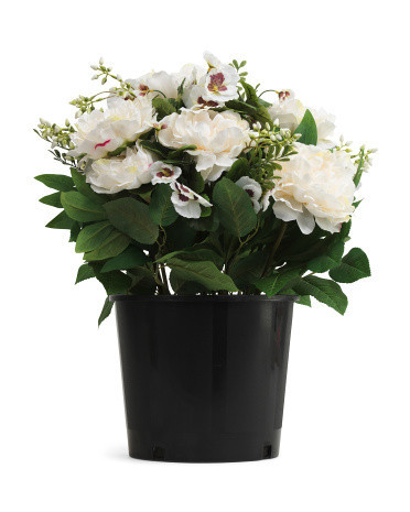 23in Outdoor Safe Faux Peony Drop-in Arrangement | TJ Maxx