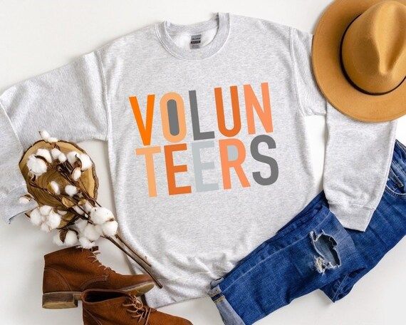 Tennessee VOLUNTEERS Sweatshirt VOLS Adult Unisex Crewneck - Etsy | Etsy (US)