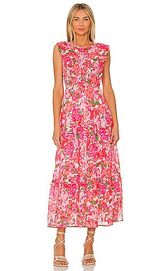 Banjanan Iris Dress in Techni Floral Magenta from Revolve.com | Revolve Clothing (Global)