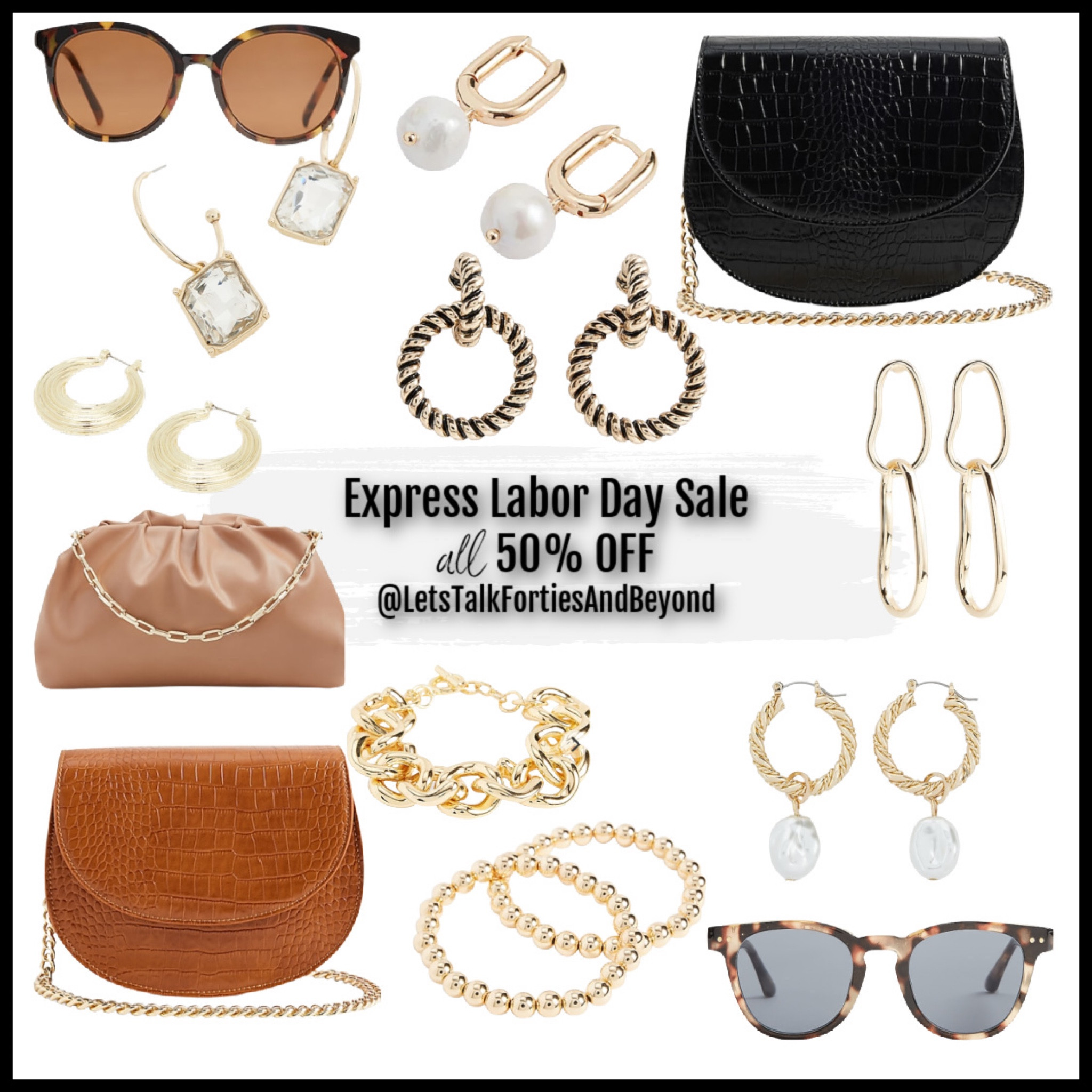 Express Labor Day sale alert! 50% accessories 💍 

𝕃𝕚𝕟𝕜𝕤 𝕥𝕠 𝕊𝕙𝕠𝕡:
☞︎ See something you like? To shop all of these looks, just click on the link in my Bio ⬆️ You can also instantly shop all of my posts by following me on the @shop.LTK shopping app (@LetsTalkFortiesAndBeyond)

#LTKexpress # LTKexpresssale #LTKexpresssalealert #LTKsalealert #LTKlabordaysale #LTKaccessories #LTKjewerly #LTKlabordaysales 

#LTKsalealert #LTKSale #LTKstyletip