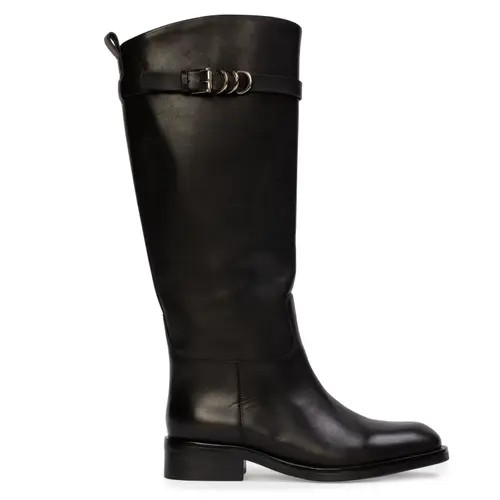 BLACK SUEDE STUDIO Ashley Leather Boot in Black Leather at Nordstrom, Size 40 | Nordstrom
