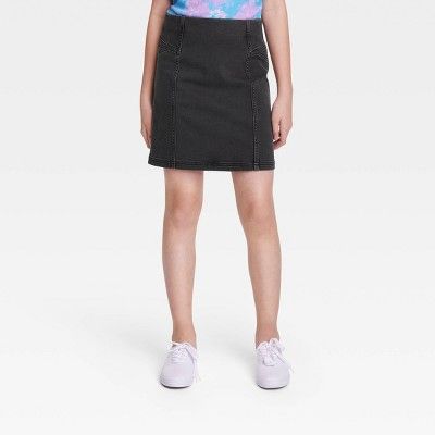 Girls' Pleated Denim Skirt - art class™ | Target