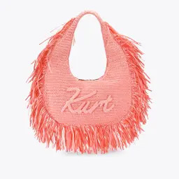 KURT LG HOBO FRINGE Fringe Raffia Hobo Tote Bag by Kurt Geiger London | Kurt Geiger US