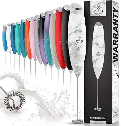 Zulay Milk Frother for Coffee with Upgraded Titanium Motor - Handheld Frother Whisk, Milk Foamer,... | Amazon (US)