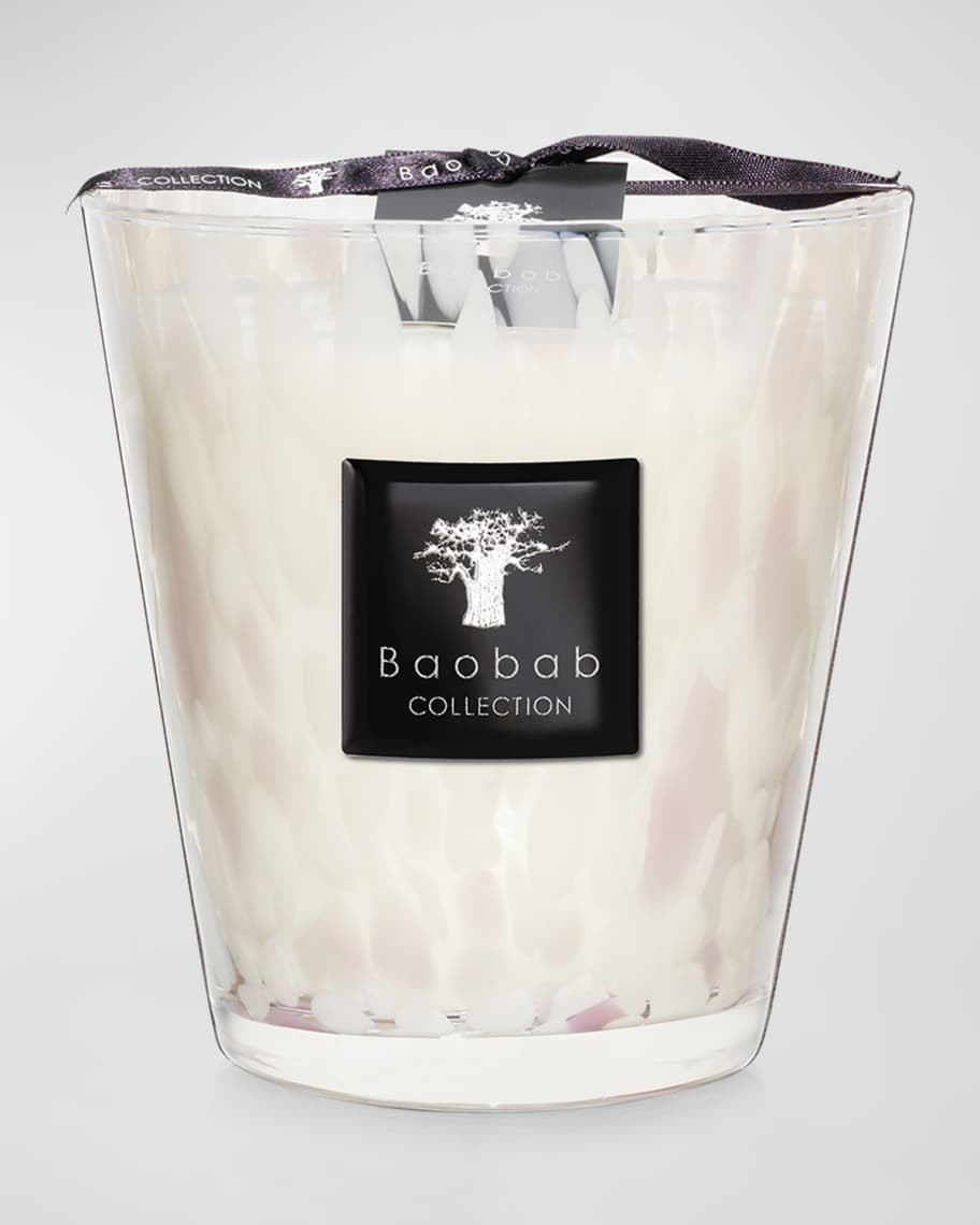 Baobab Collection White Pearls Candle, 6.3" | Neiman Marcus