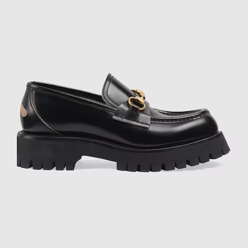 Loafer aus Leder mit Horsebit und Profilsohle | Gucci DE