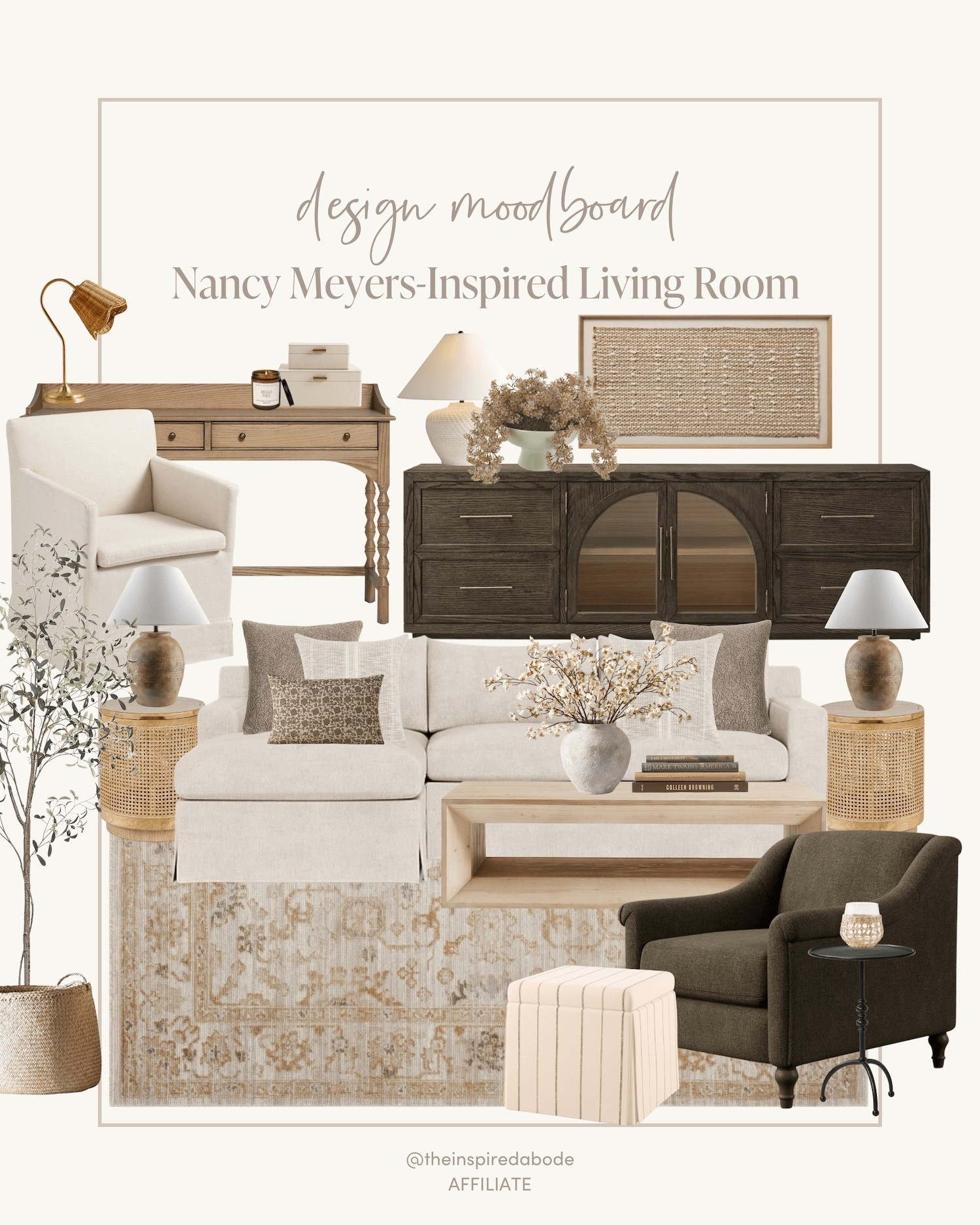 We’ve always been inspired by Nancy Meyers movies – the vibe, the music, and the gorgeous homes that have a sophisticated lived-in feel 🤍  We’re loving our latest design moodboard inspired by Nancy Meyers interiors – think mixed wood tones, cozy fabrics and mixed patterns, and a look that’s both modern & vintage-inspired ✨ Shop your fave pieces!

#LTKFindsUnder100 #LTKautumn #LTKHome