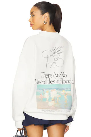 YLLW THE LABEL Miserables Sweatshirt in White from Revolve.com | Revolve Clothing (Global)