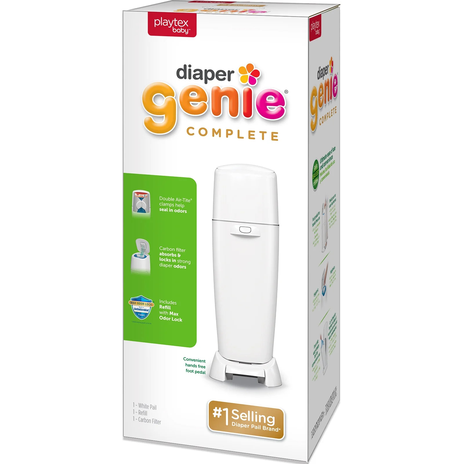 Playtex Baby Diaper Genie Complete Diaper Pail, 1 Refill - Walmart.com | Walmart (US)