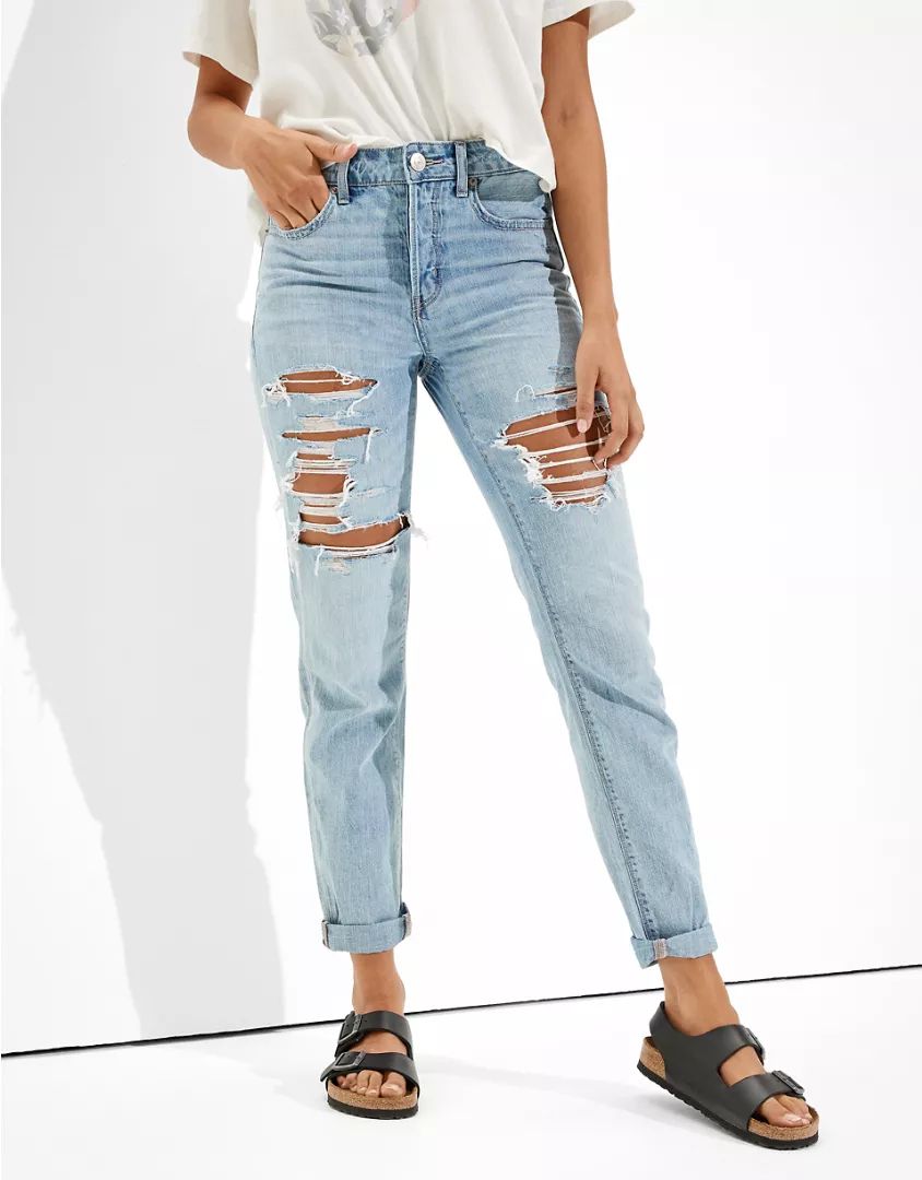 AE Ripped Low-Rise Tomgirl Jean | American Eagle Outfitters (US & CA)