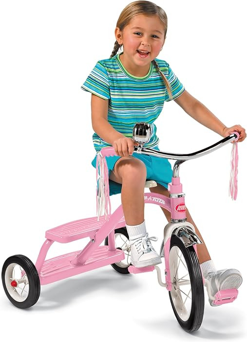 Radio Flyer Classic Pink Dual Deck Tricycle | Amazon (US)