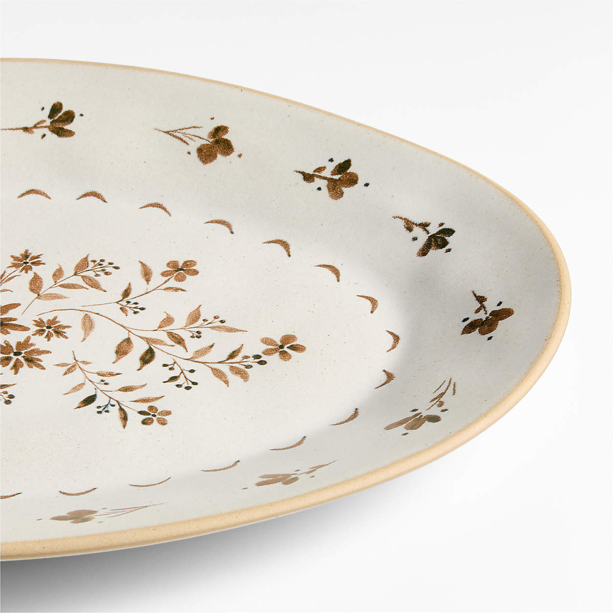 Marin Botanical Stoneware Platter | Crate & Barrel | Crate & Barrel