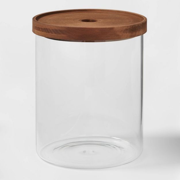 105oz Glass Storage Canister with Wood Lid - Threshold&#8482; | Target