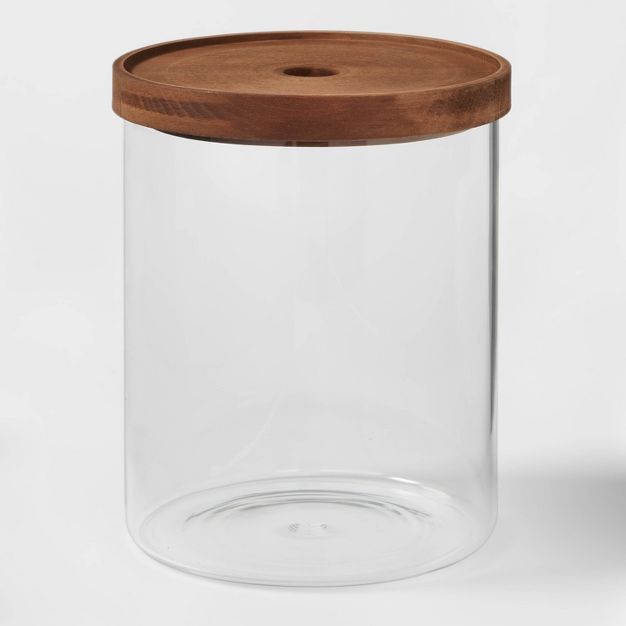 105oz Glass Storage Canister with Wood Lid - Threshold™ | Target