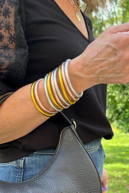 BudHa Girl bracelets are all weather and wearable all the time. 
Beach 🏝️ ✔️
Pool 💦 ✔️
TSA approved ✈️ ✔️
Fun 💃🏼✔️

I wear size small. Easy to measure and get the correct size. Lightweight and fun to mix and match 

#LTKswim #LTKover40 #LTKtravel