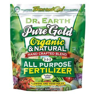 3 lbs. 45 sq. ft. Organic Pure Gold All Purpose Dry Plant Fertilizer Pelletized | The Home Depot