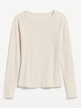 Plush Long-Sleeve Crew-Neck T-Shirt for Women | Old Navy (US)