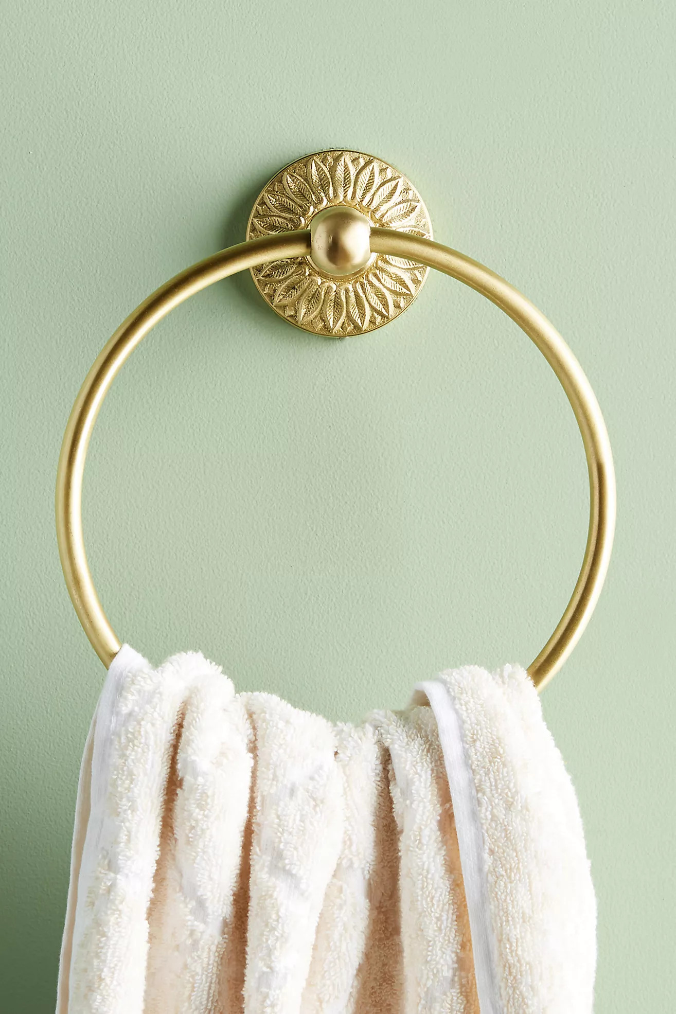 Floral Imprint Towel Ring | Anthropologie (US)
