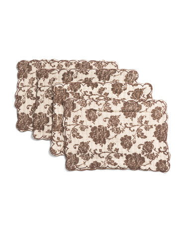 Set Of Four Floral Placemats | TJ Maxx