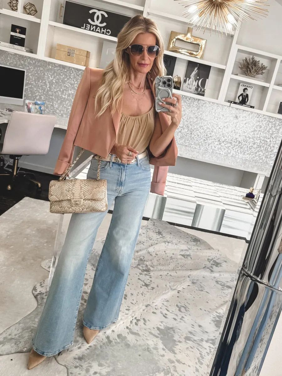 High-waisted wide-leg jeans outfit with pink blazer + chic spring layers ✨

These high-waisted wide-leg Mother jeans are incredibly flattering and perfect for the season, styled with a tan mesh bodysuit (under $30!) and a cropped pink blazer for a polished pop of color — I’m wearing a 24 in the jeans and XS in both the bodysuit and blazer, everything fits true to size. 

 

#LTKdayinmylife #LTKOver40 #LTKSeasonal