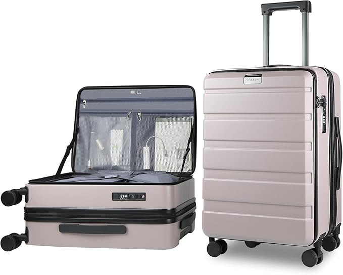 KROSER Carry On Luggage with Spinner Wheels & Built-in TSA Lock, Expandable Top Loading Hard Shel... | Amazon (US)