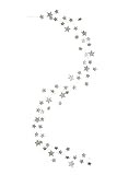 Creative Co-Op 72 Inch Cardboard Glitter Star Garland, Silver Finish | Amazon (US)