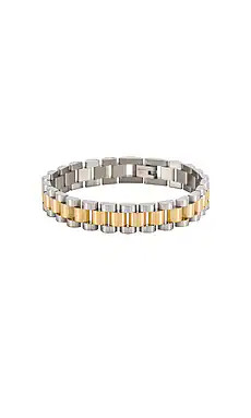 Luv AJ The Two-Toned Timepiece Bracelet in Silver & Gold from Revolve.com | Revolve Clothing (Global)