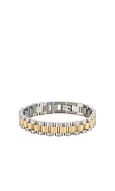 Luv AJ The Two-Toned Timepiece Bracelet in Silver & Gold from Revolve.com | Revolve Clothing (Global)