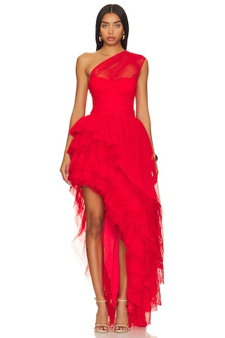 MAJORELLE Soriya Gown in Royal Red from Revolve.com | Revolve Clothing (Global)