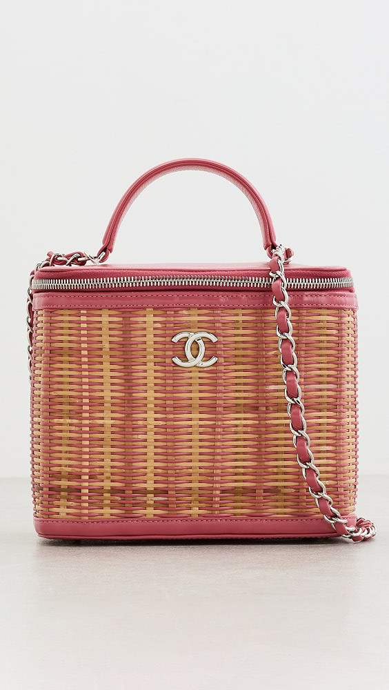 Chanel Pink Wicker Take Away Medium Vanity | Shopbop