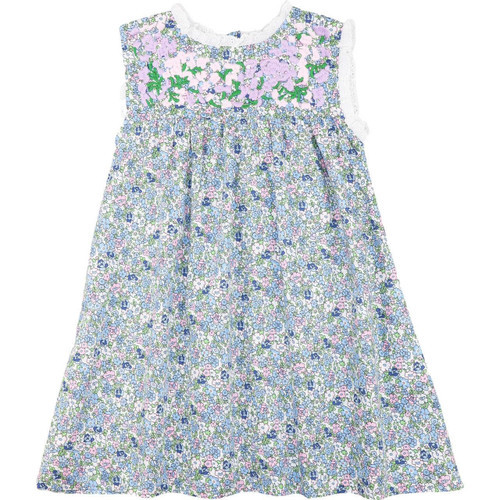 Blue Liberty Embroidered Fiesta Dress | Cecil and Lou