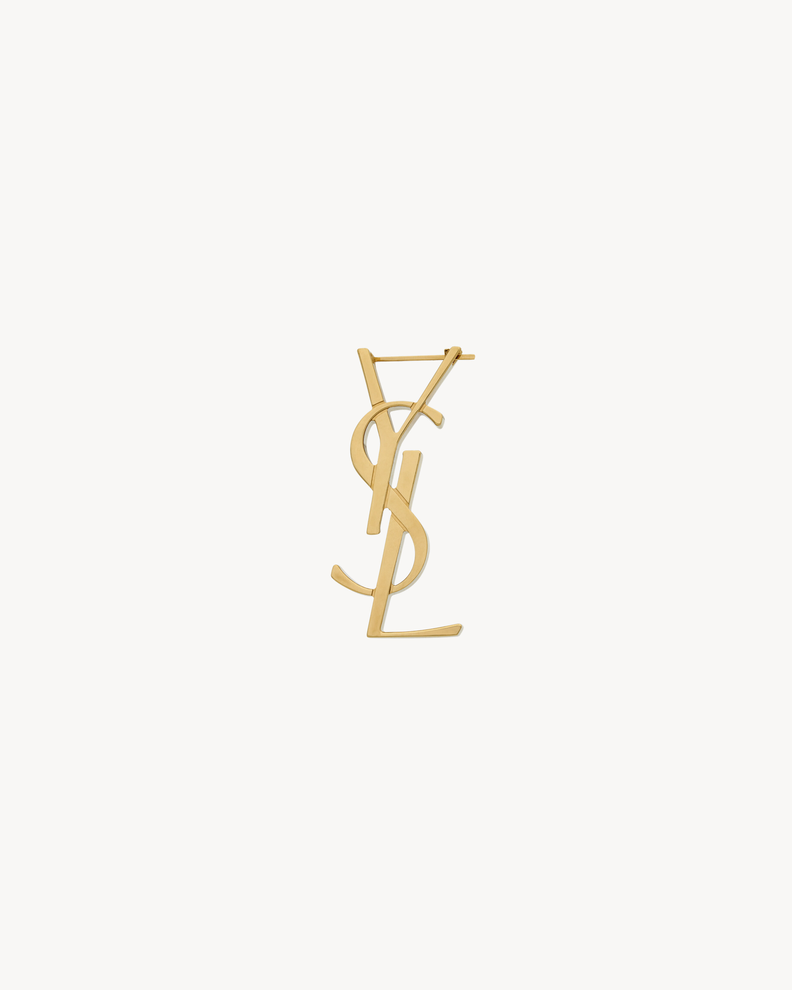 Saint Laurent Cassandre Single Earring In Metal - Yellow/gold - Women - One Size | Saint Laurent Inc. (Global)