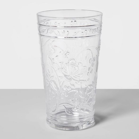 22oz Plastic Floral Embossed Tall Tumbler - Opalhouse™ | Target