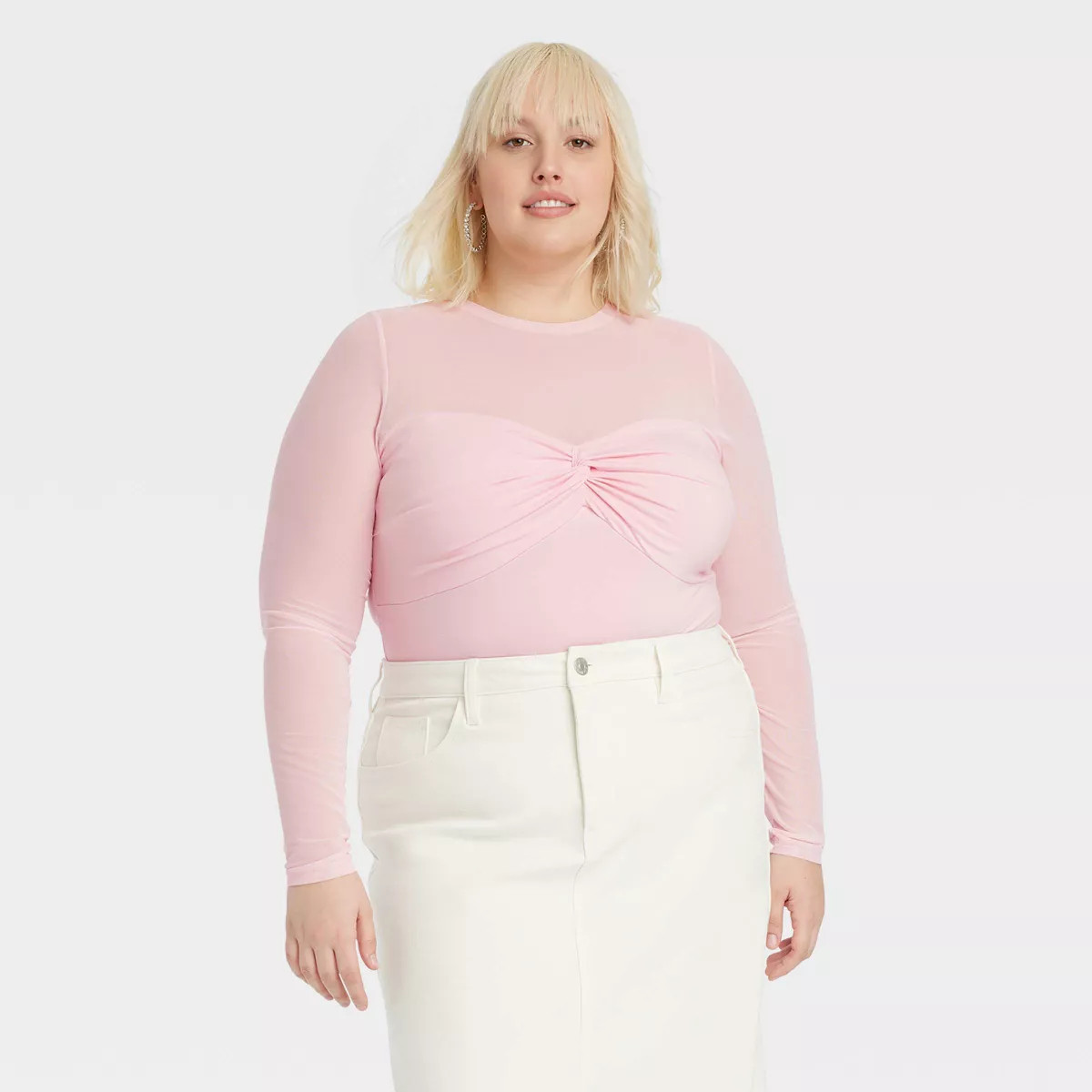 Women's Slim Fit Long Sleeve Knit Top - Ava & Viv™ | Target