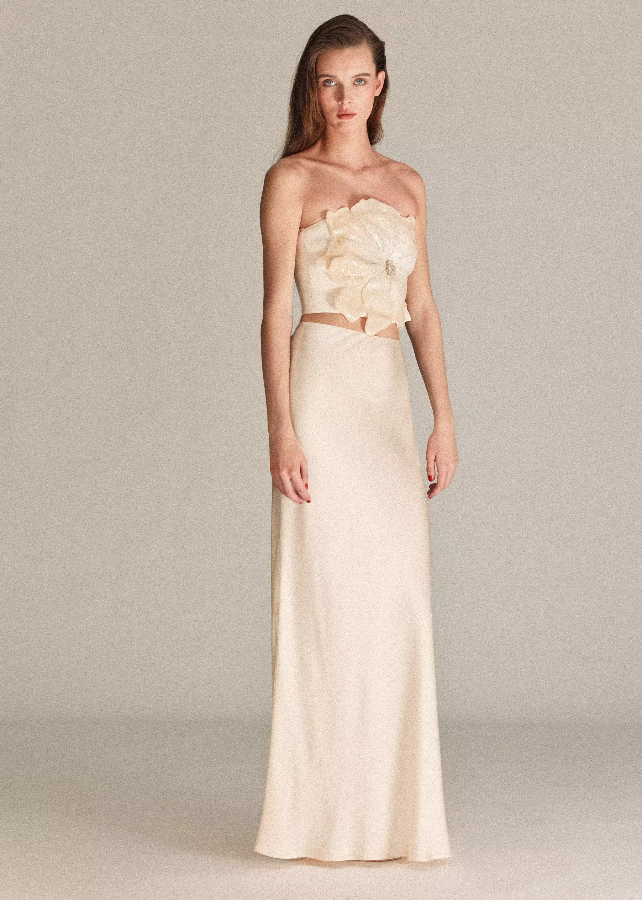 Maxi flower bandeau top | MANGO (UK)