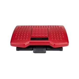 Mind Reader Red Plastic Adjustable Height Ergonomic Foot Rest with Massage Rollers-FTROLL-RED - T... | The Home Depot