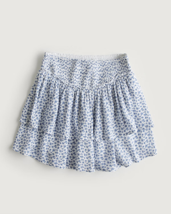 Ultra High-Rise Tiered Mini Skort | Hollister (US)